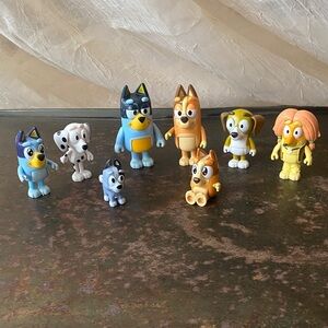 Disney Bluey Character Lot of 8, including Bluey, Chloe, Honey, & More